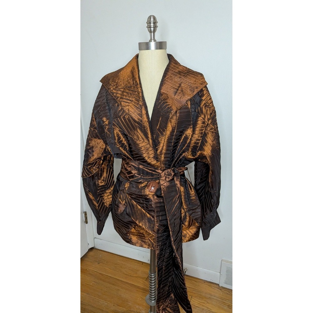 ic by Connie Collection Coat Jacket Wearable Art Iridescent Bronze Shine L/XL